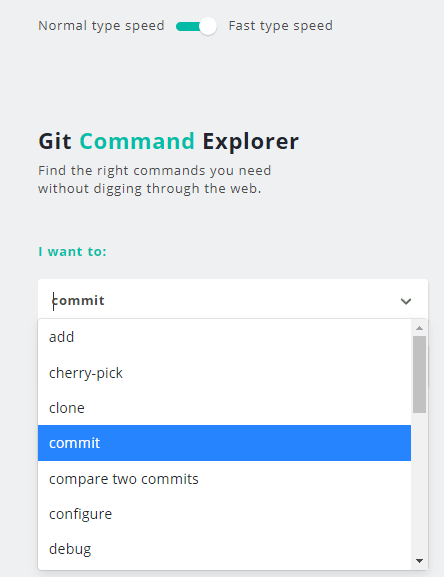 Select Git Command