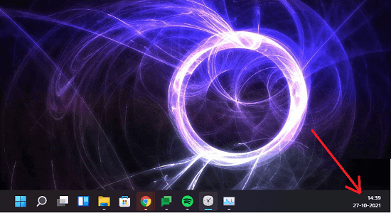 System Time in Taskbar