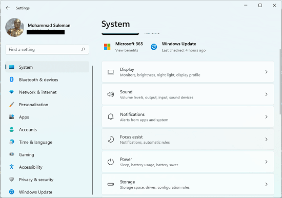 Windows 11 Settings