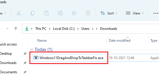 Windows11DragAndDropToTaskbarFix Application