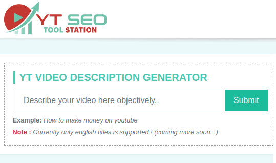 YouTube Video Description Generator