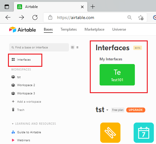 Airtable Interface Designer Home