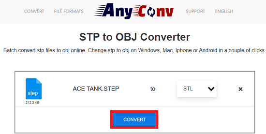 AnyConv Step to OBJ