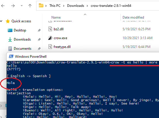 Crow Translate CLI Mode