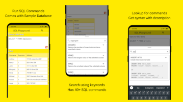 Free SQL App for Android to Practice SQL Commands on Phone