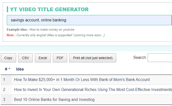 Generate Video Titles usign AI with this Free YouTube Title Generator