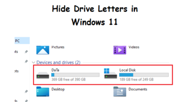 Hide Drive Letters in Windows 11