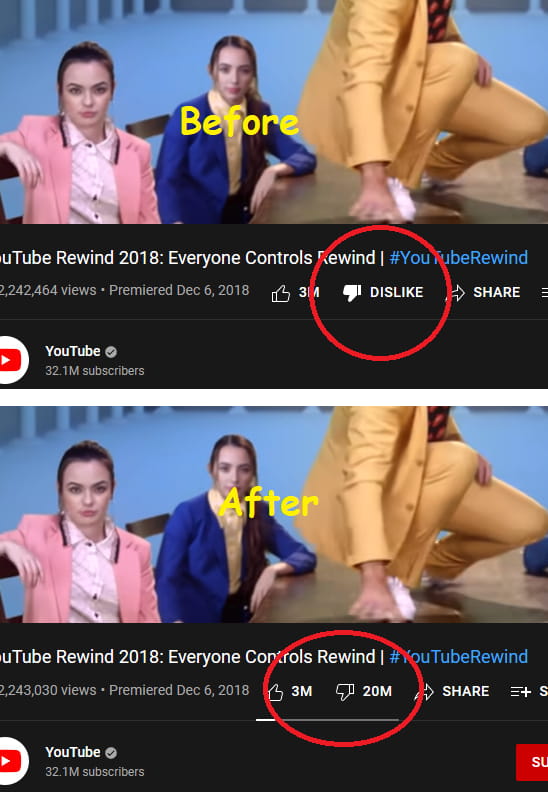 How to Bring Back Dislike Count to YouTube Rating Bar