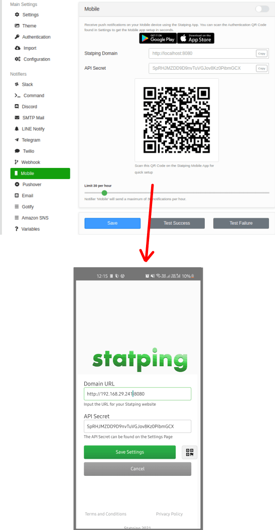 Statping Mobile app