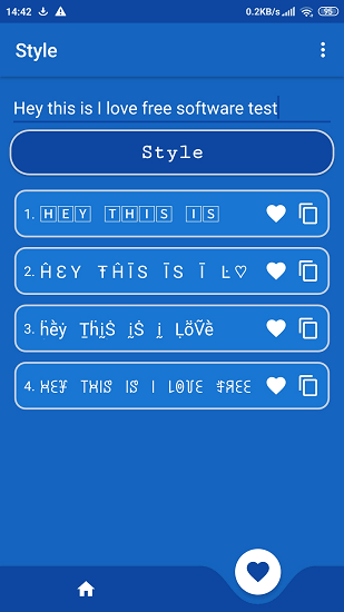 Style App Liked Text Fonts