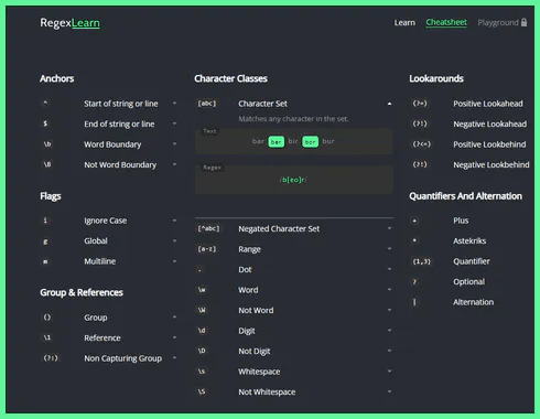 Website to Learn Regular Expressions Interactively Step by Step RegexLearn