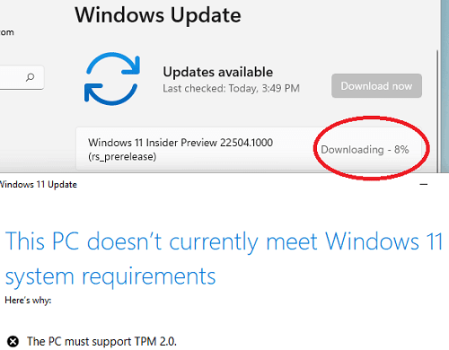 Windows 11 Update Halted