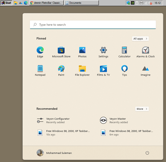 Windows Classic 98 and 2000 Taskbar for Windows 11
