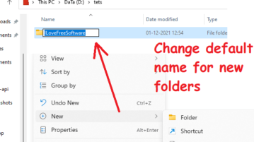 Change Default New Folder Name in Windows