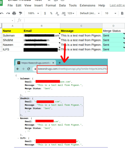 Convert Google Sheet to API Free without Sign Up: SheetToJSON