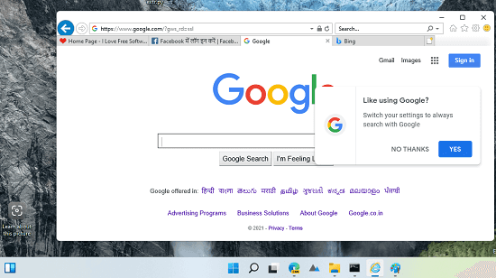 Enable and Launch Internet Explorer in Windows 11