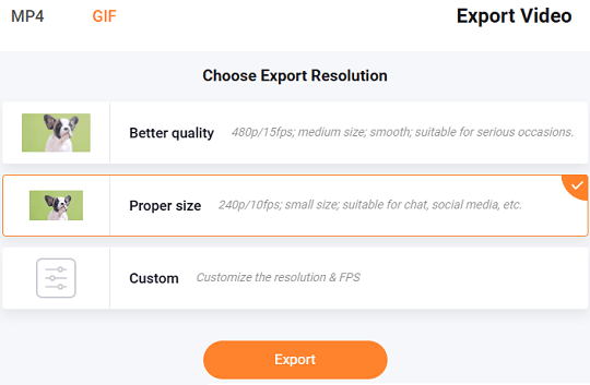 FlexClip Export