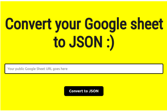Google Sheet to API Free