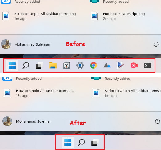 How to Unpin All Taskbar Icons at Once in Windows 11