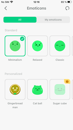Moodpress emoji change