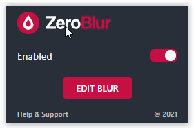 Zeroblur menu