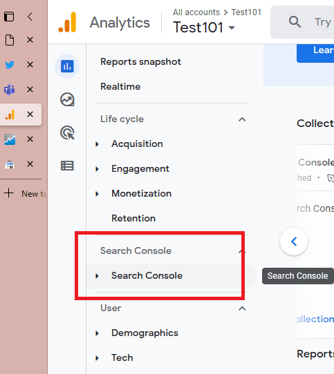 Search Console in Google Analytics 4