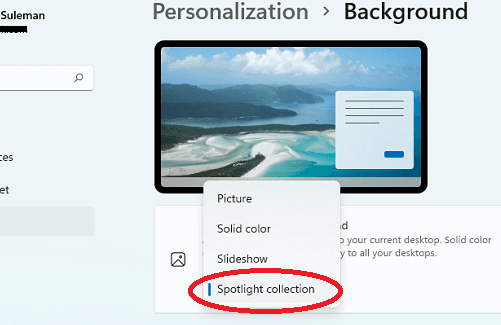 Set Spotlight Images as Wallpaper in Windows 11