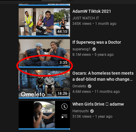 Thumbnail Rating Bar on YouTube Sidebar