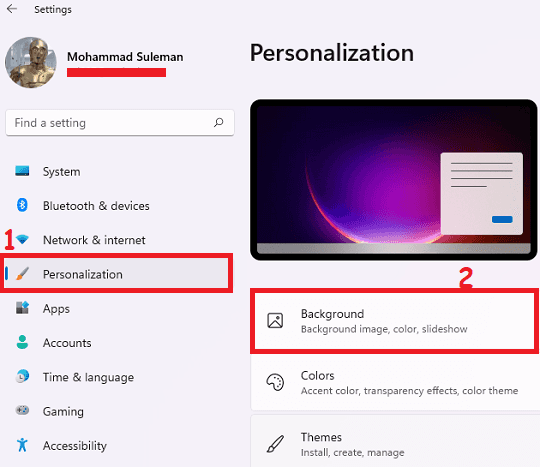 Windows 11 Personalization