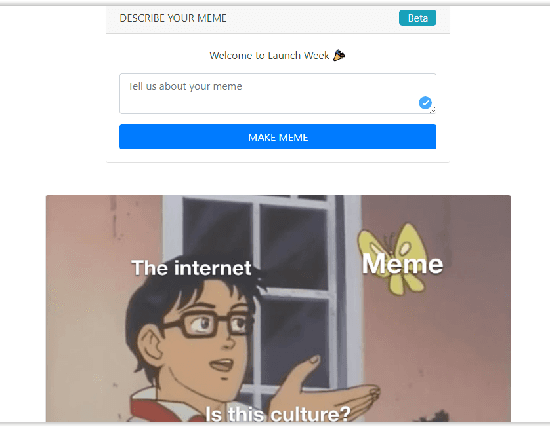 makememe.ai after signup