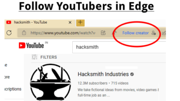 Follow YouTube Channels In Microsoft Edge Followable Web