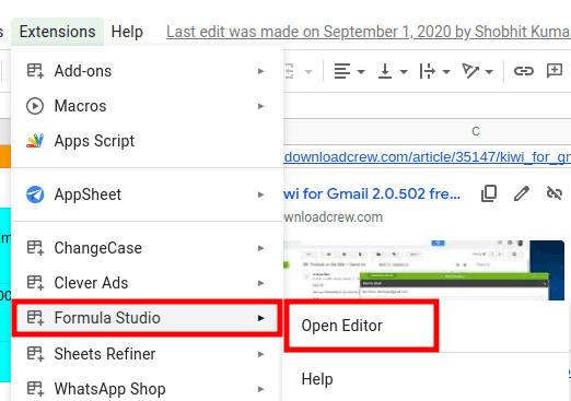 Formula Studio Editor
