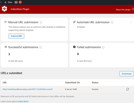 Free IndexNow WordPress Plugin by Microsoft For Automatic URL Submission