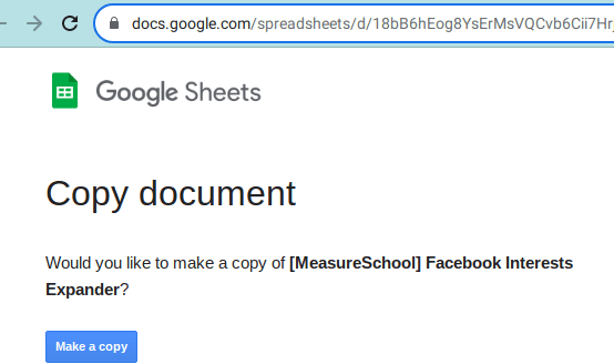 Make a Copy of Google Sheets
