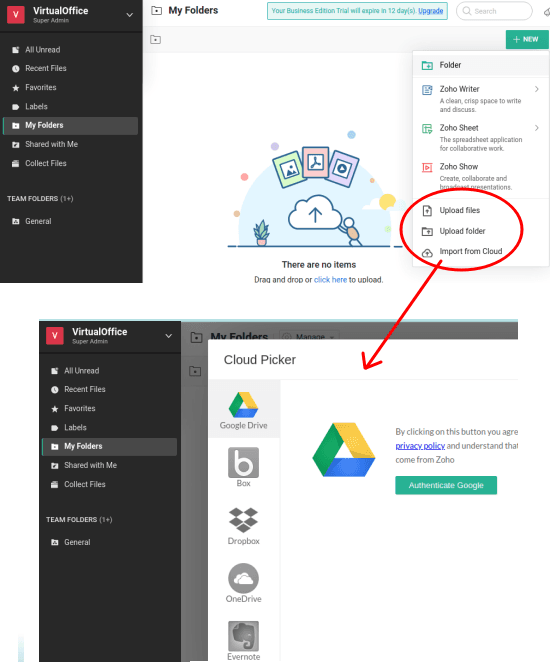 Migrate Google Drive to Zoho