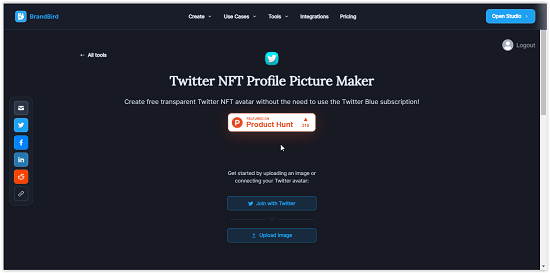 NFT avatar maker for twitter home