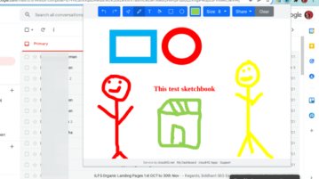 Sketchbook for Chrome with Collaboration, 1 Click Email Attachment