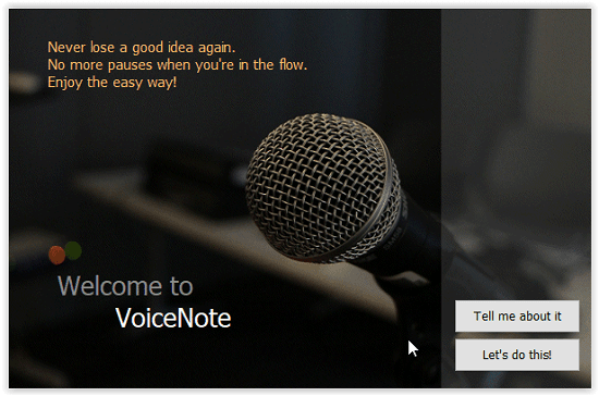 voicenote welcome message