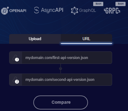 API Diff main UI