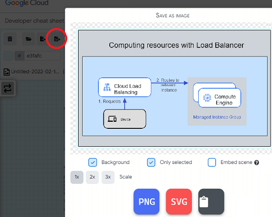 Google Cloud Architecture Diagram Tool Export