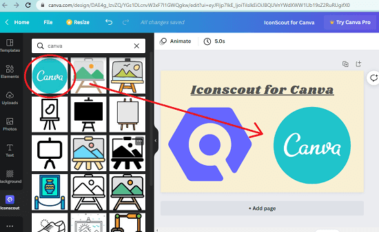 Iconscout Plugin Insert Icons in Canva Editor