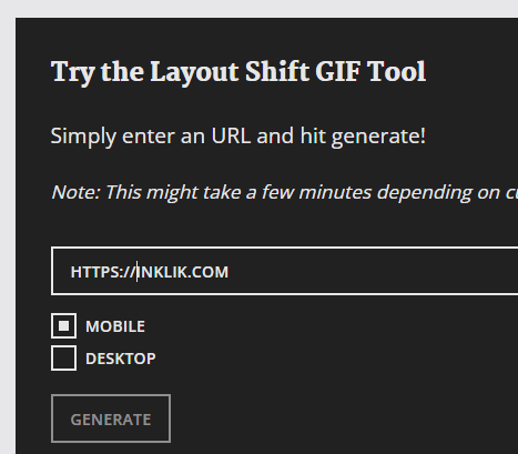 Layout Shift Generator UI