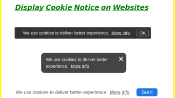 Lightweight Cookie Notice Script for Websites with Themes