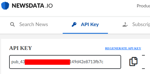 Newsdata.io API Key