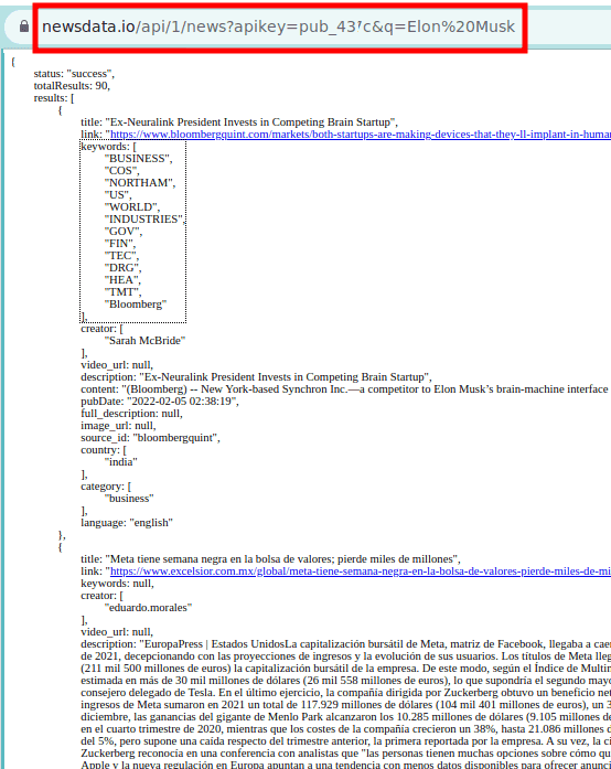 Newsdata.io API in action
