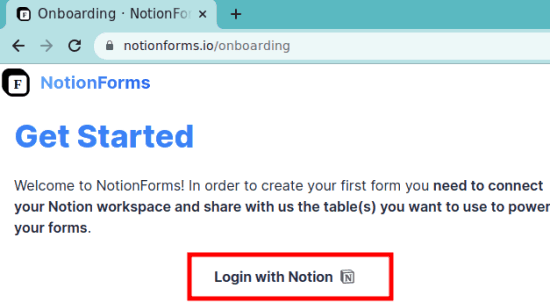 NotionForms Login