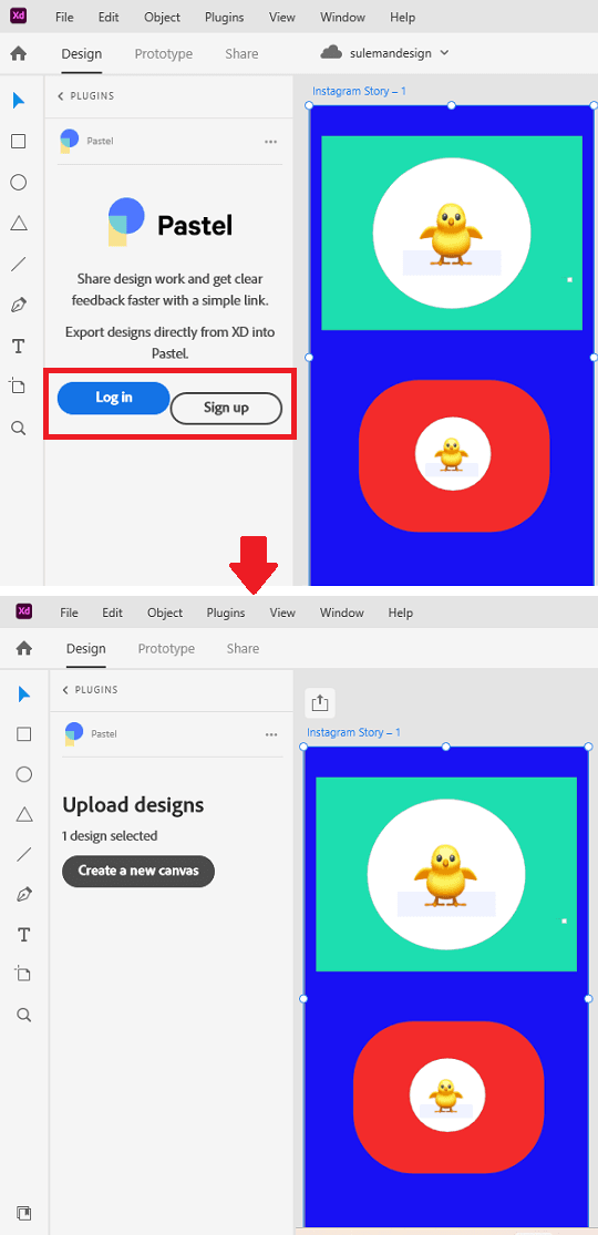 Pastel Select Design to Upload