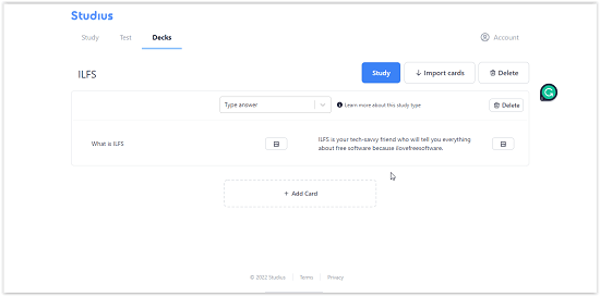 studius.ai add card