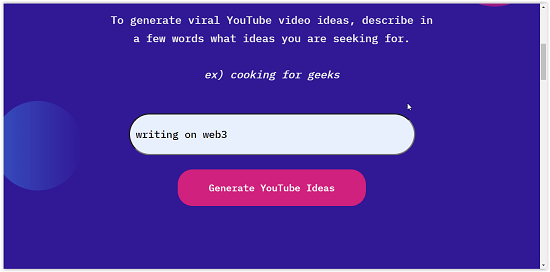 youtube ideas generator keywords box