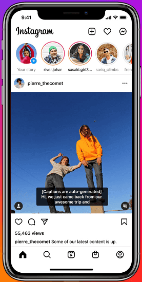 Enable Live Captions for Videos on Instagram